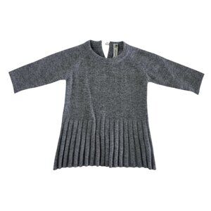 SOL DE MAYO - CASHMERE BABY KNITTED DRESS - GREY - NEW NO TAG